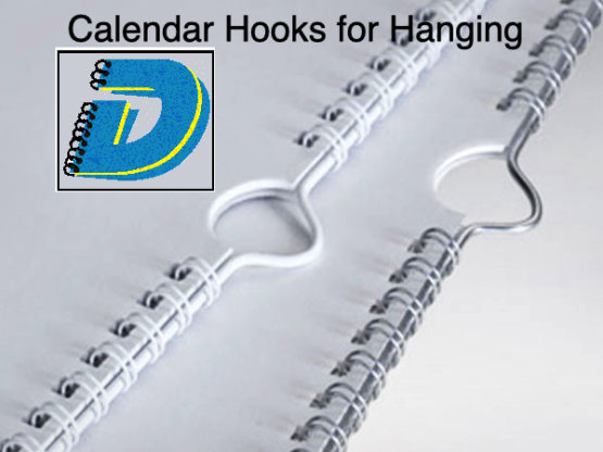 White Wire Calendar Hangers, Pack of 100