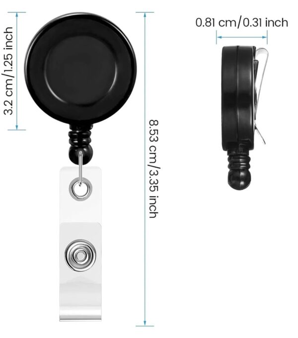 Retractable ID Badge Holder size
