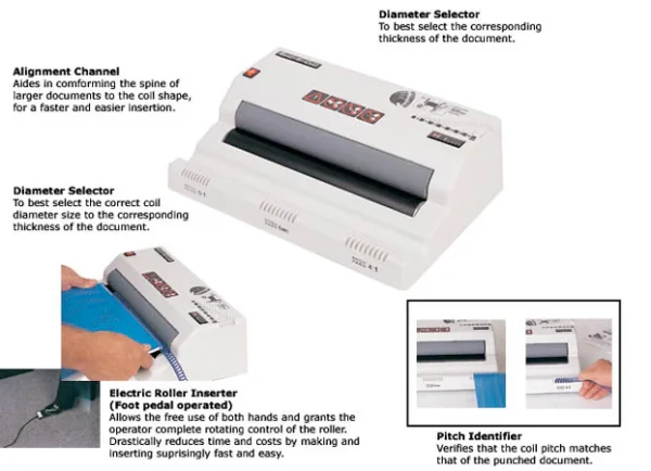 Akiles Roll@Coil Electric Spiral Coil Inserter & Foot Pedal description