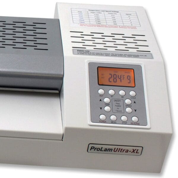 Akiles ProLam XL 18.9 LCD control panel with programmable memory settings